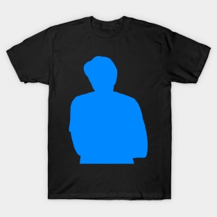 Hatted Blue Man Designed Into Silhouetted Confinement T-Shirt